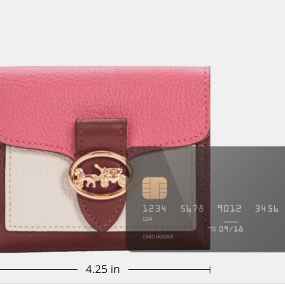 NEW 🎀 Coach Georgie Small Wallet In Colorblock - Picture 6 of 7